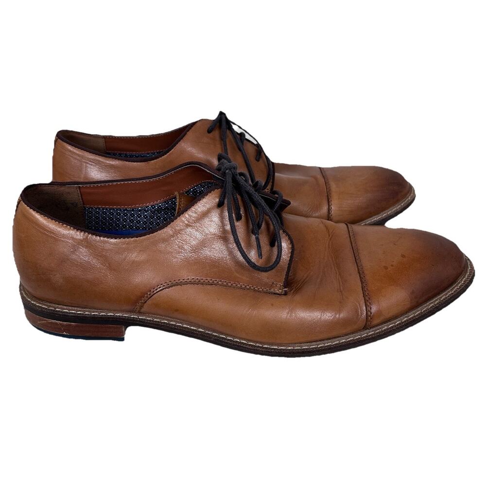 Vince Camuto Mens Sz 12M Lamson brown leather upper, cap toe brogue